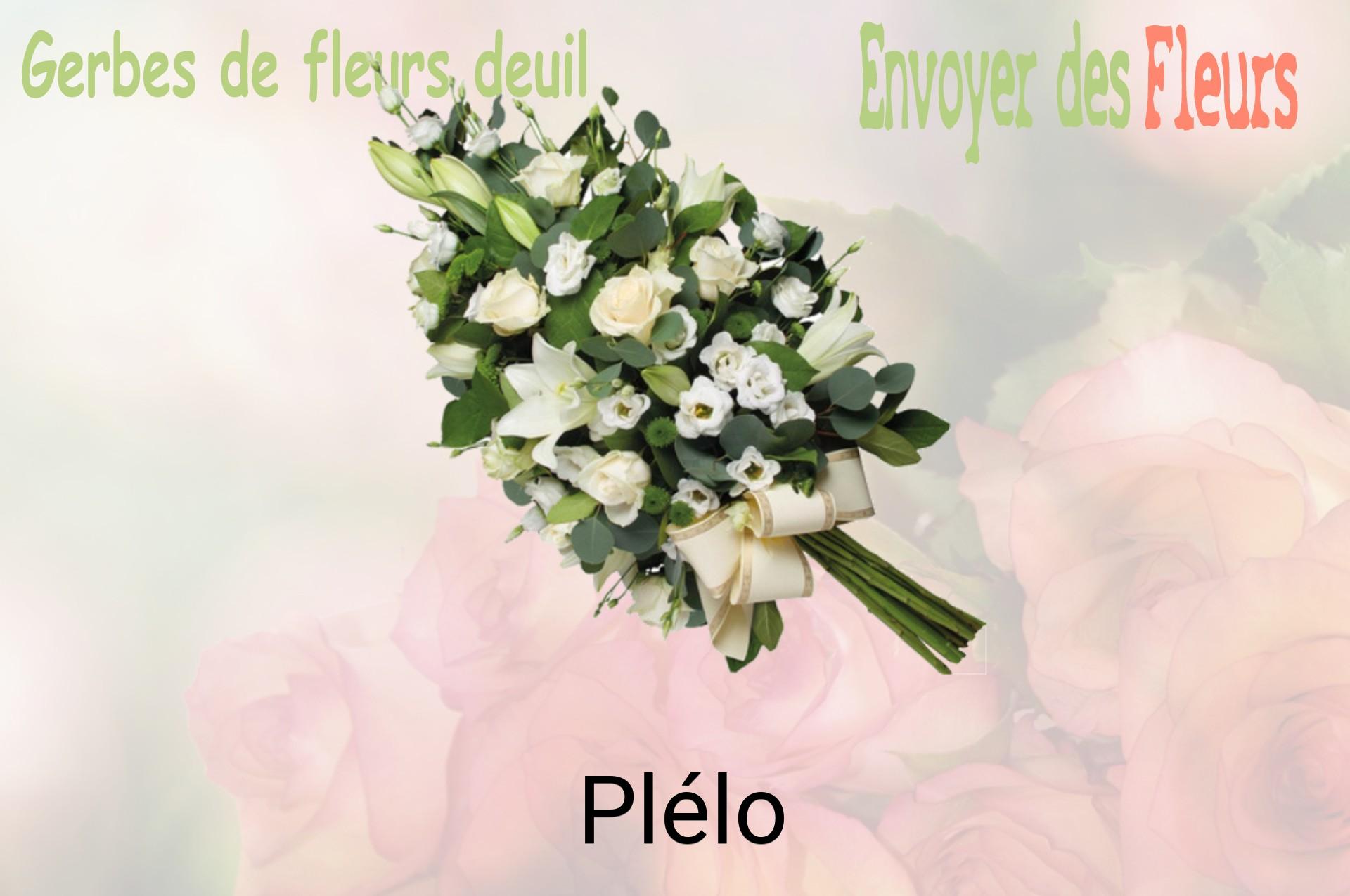 Gerbe de fleurs de deuil livrée à Plélo